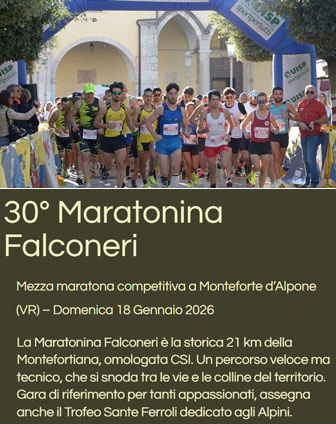 2026 corsa podistica maratonina falconeri a monteforte  d'alpone verona