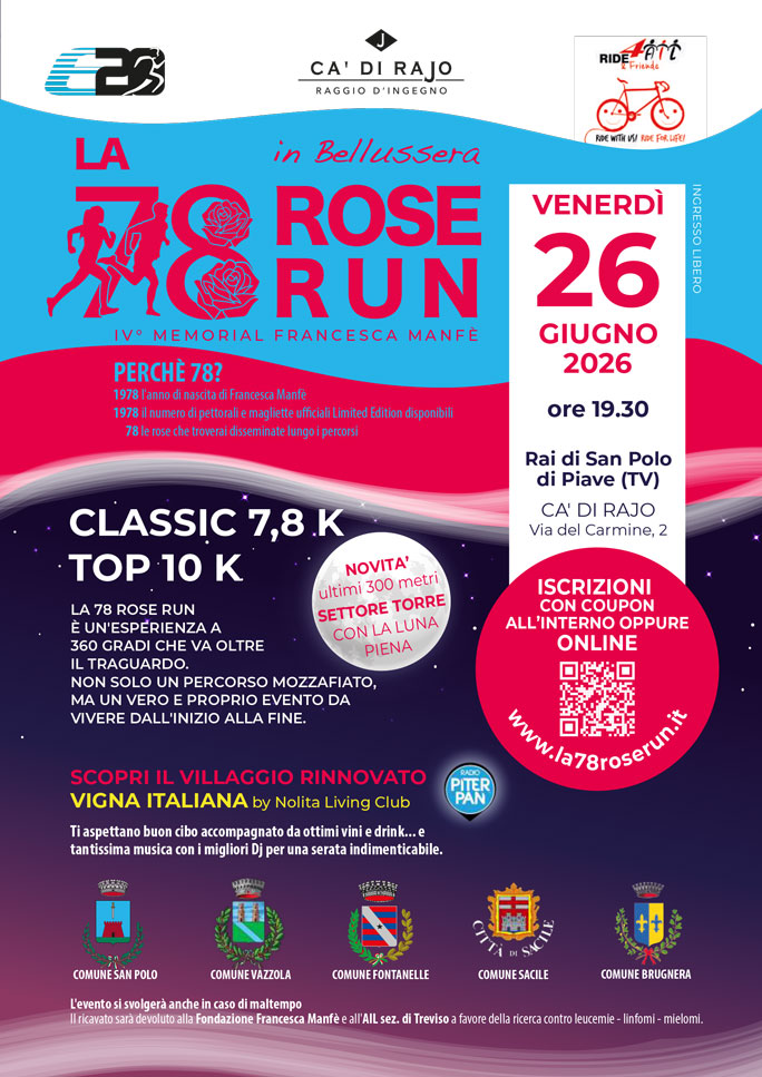la 78 rose run corsa podistica a san polo di piave treviso