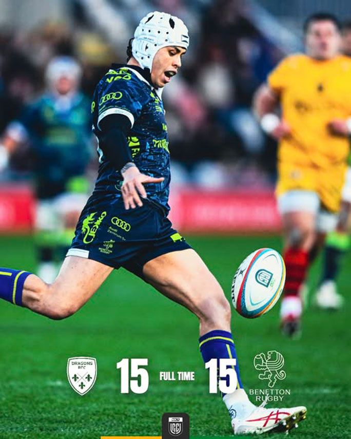 2026 Rugby United Championship match Dragons Treviso