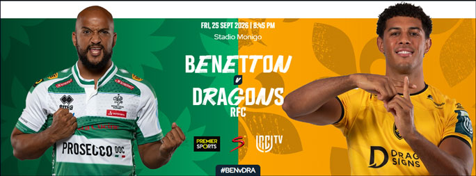 2026 rugby united championship match treviso benetton dragons