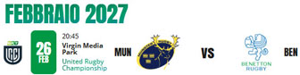 2026 RUGBY TREVISO BENETTON MATCH FEBRUARY