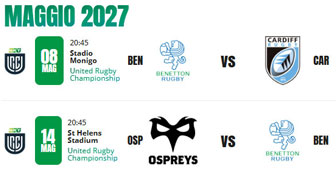 2026 RUGBY TREVISO BENETTON MATCH MAY