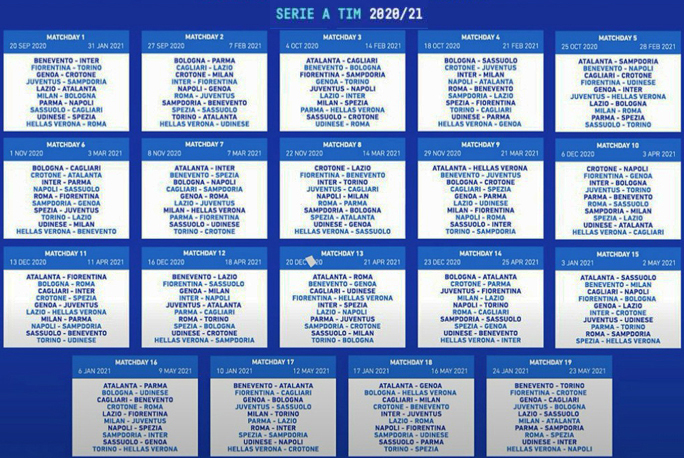 Calcio Campionato Serie A E Serie B 2020 2021 Calendario Risutati E Classifiche