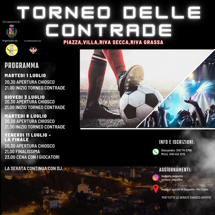 calcio torneo delle contrade a segusino