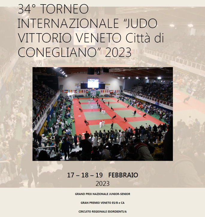 2023 CONEGLIANO TORNEO INTERNAZIONALE JUDO VITTORIO VENETO CITTA' DI CONEGLIANO 
