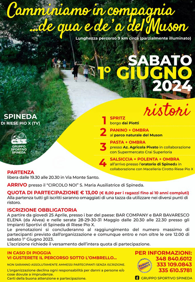 2024 RIESE PIO X SPINEDA CAMMINIAMO IN COMPAGNIA DE QUA E DE A DEL MUSON