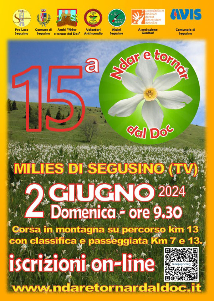 2024 SEGUSINO MIIES CORSA PODISTICA E PASSEGGIATA NDAR E TORNAR DAL DOC