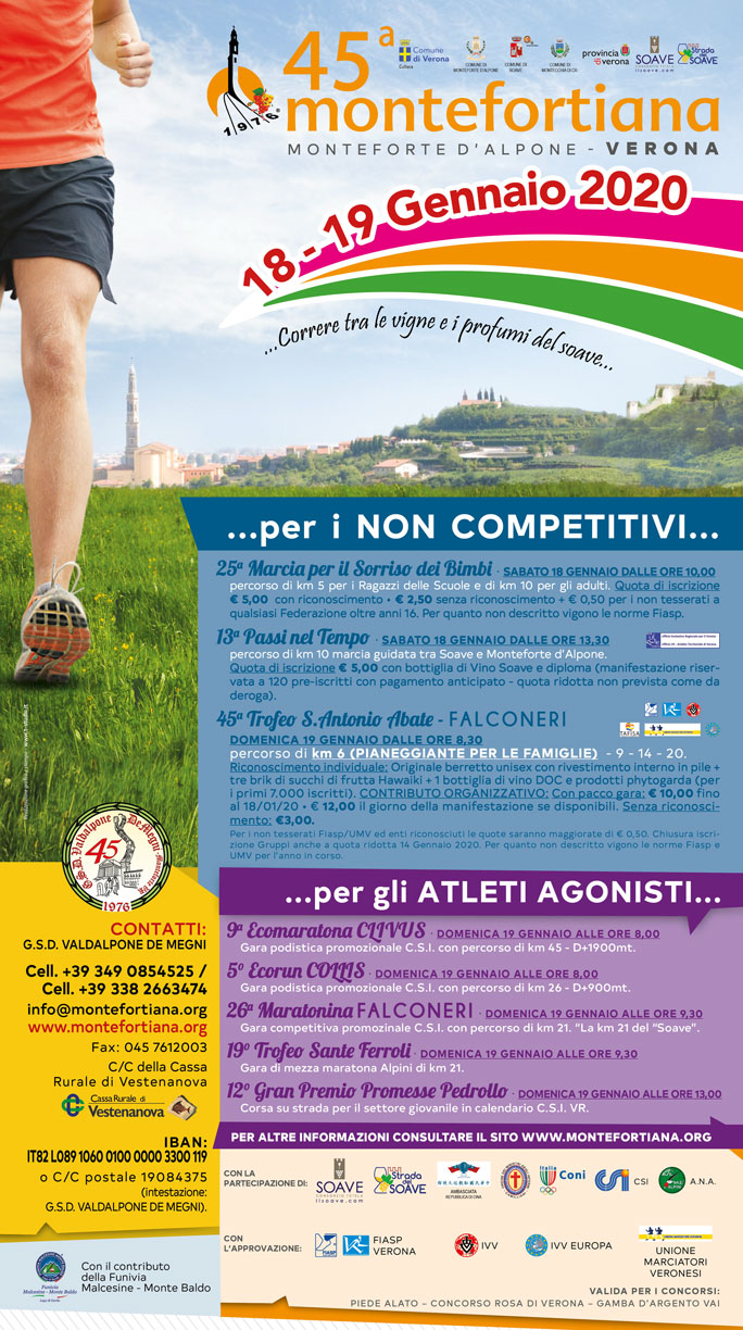 2020 CORSE PODISTICHE VERONA MARATONA MONTEFORTIANA A MONTEFORTE D'ALPONE