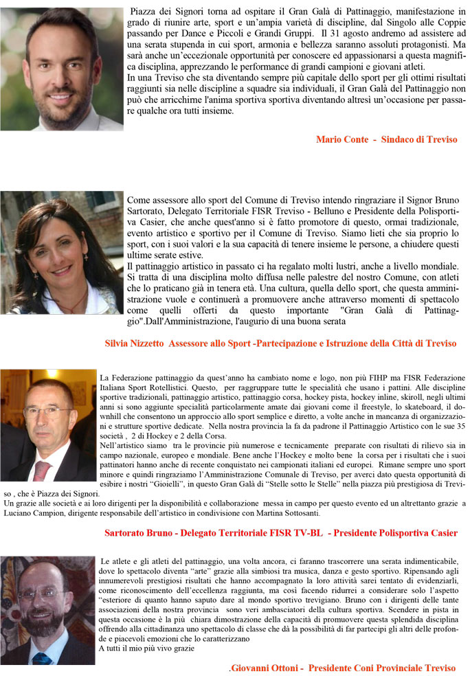 2019 treviso gran galà di pattinaggio PRESENTAZIONE