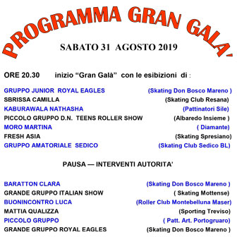 2019 treviso gran galà di pattinaggio programma