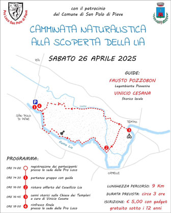 SAN POLO DI PIAVE CAMMINATA NATURALISTICA SULLA LIA