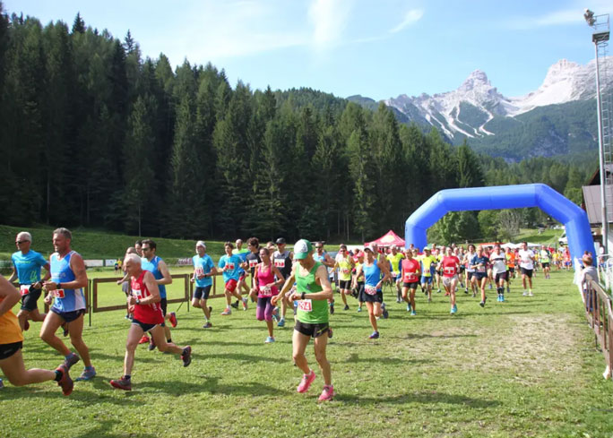sganbada zoldana a pralongo di val di zoldo partenza