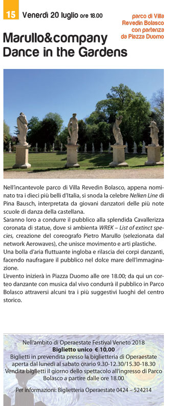 castelfranco veneto notti magiche 2018 marullo e company dance in the gardens