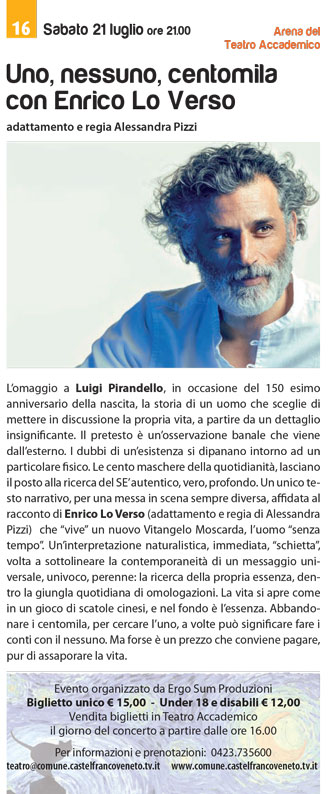 castelfranco veneto notti magiche 2018 uno nessuno centomila con enrico lo verso