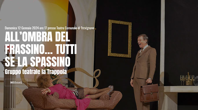 gruppo teatrale la trappola all'ombra del frassino tutti se la spassino 2024 trevignano 