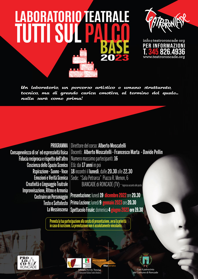 2023 Corso di Teatro a Roncade Treviso Laboratorio Teatrale Tutti sul Palco